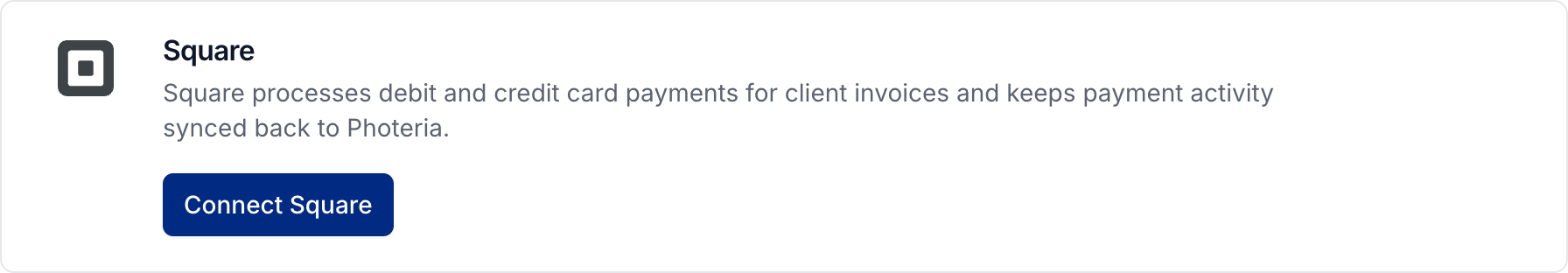 Square integration with Connect Square