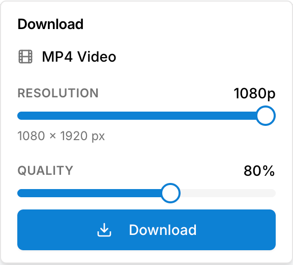 MP4 resolution and quality before downloading